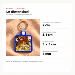 KhamaKey Moments | Cornice blu | Insieme, superate ogni ostacolo. | dimensioni