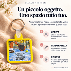 KhamaKey Moments | Cornice giallo | Il tuo colpo migliore deve ancora arrivare. | funzionamento