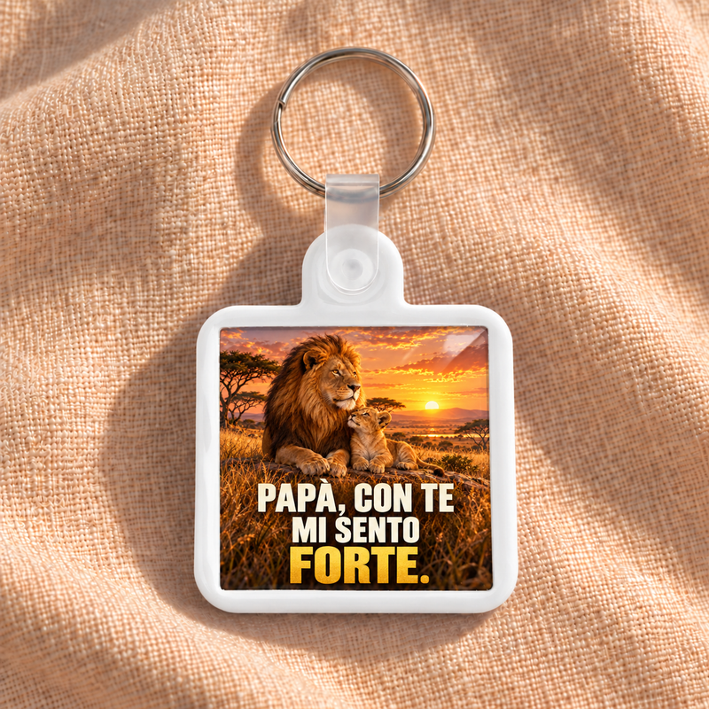 Papà, con te mi sento forte. · frontale bianco