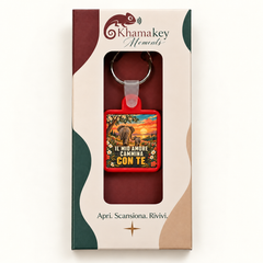 KhamaKey Moments | Cornice rosso | Il mio amore cammina con te. | confezione